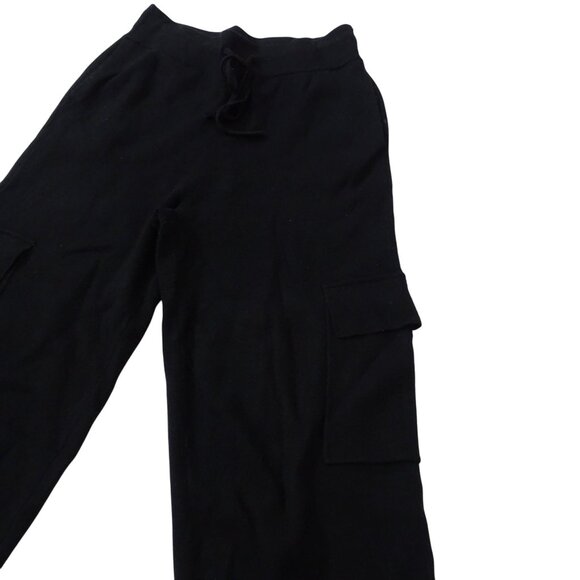 Culpos x INC Women Black Sweater Knit Cargo Jogger Pants Size S Ribbed Hem - Picture 3 of 13
